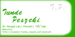 tunde peszeki business card